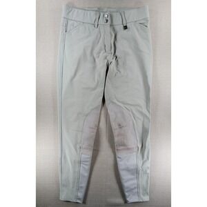 Romfh‎ Womens 28R Riding Breeches Gray Knee Patch Equestrian Horse Riding Pants